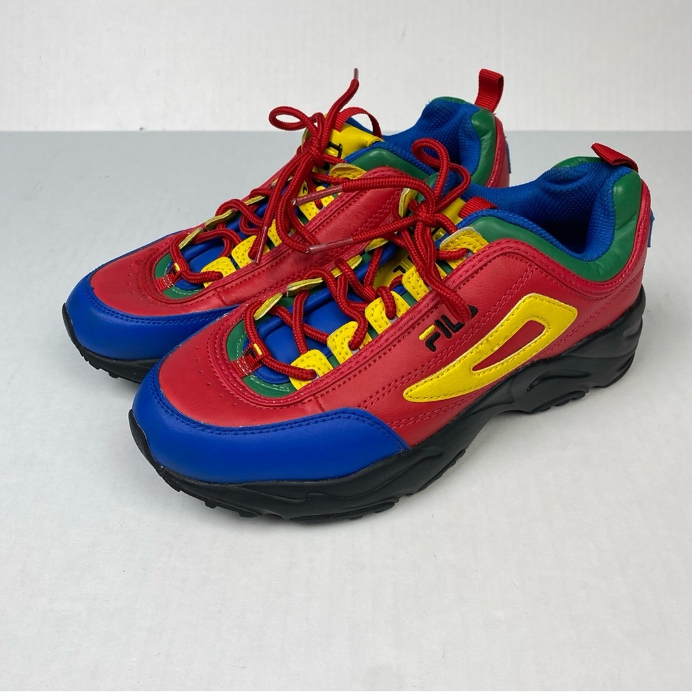 Fila Women 6.5 Sneakers Colorful 3FM00665-608 Lace Up Disruptor Tracer X-Ray